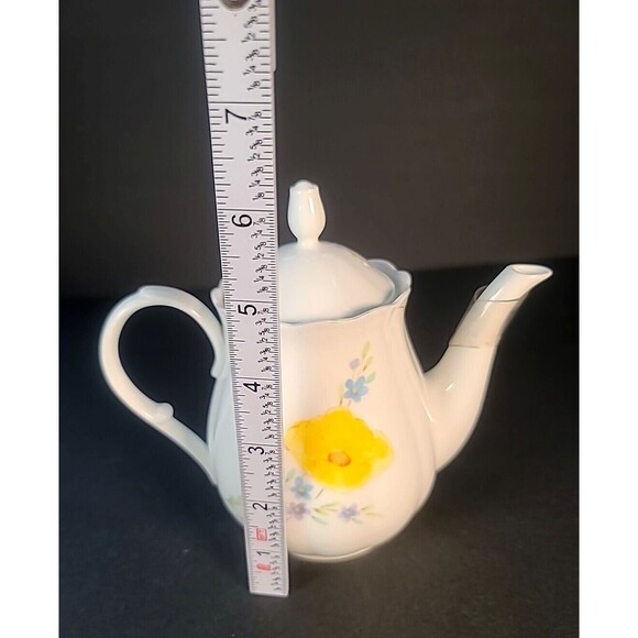 Mikasa POPPY LOVE Teapot & Lid Delicate Bone China California Poppy Rare Vintage - Picture 12 of 13
